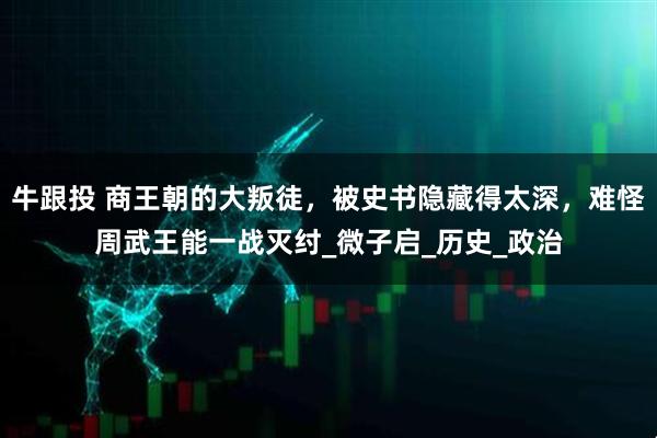 牛跟投 商王朝的大叛徒，被史书隐藏得太深，难怪周武王能一战灭纣_微子启_历史_政治