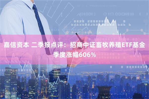 嘉信资本 二季报点评：招商中证畜牧养殖ETF基金季度涨幅606%